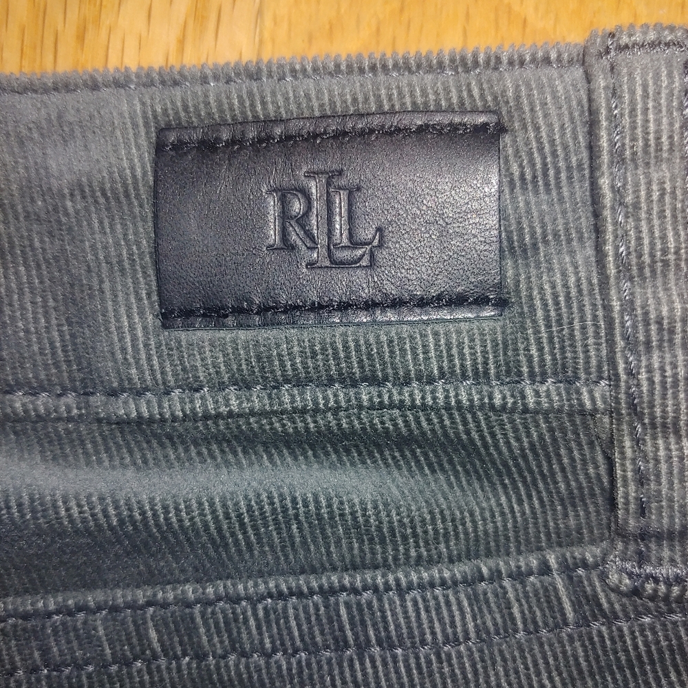 NWOT LAUREN Ralph Lauren Gray Premier Corduroy Straight Leg Pants  – Size 8 - Picture 6 of 8